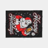 Couverture Polaire Funny Hoppy Holidays Santa Beer Christmas Drinking (Devant (Horizontal))