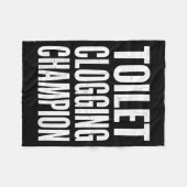 Couverture Polaire Funny Humor Bathroom Joke Toilet Clogging Chamon (Devant (Horizontal))