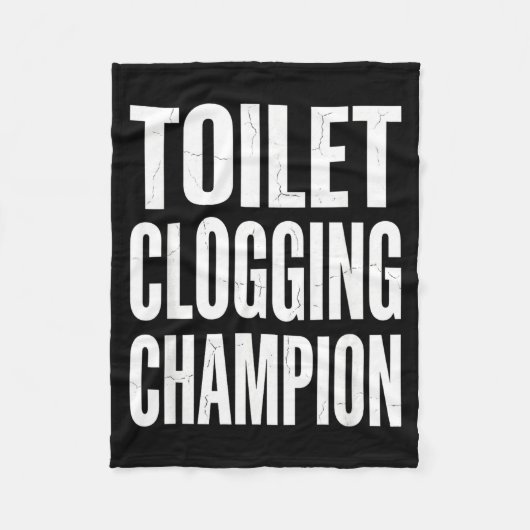 Couverture Polaire Funny Humor Bathroom Joke Toilet Clogging Chamon (Devant)