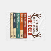 Couverture Polaire Funny Hunter Reasons Why I Missed The Deer Hunting (Devant (Horizontal))