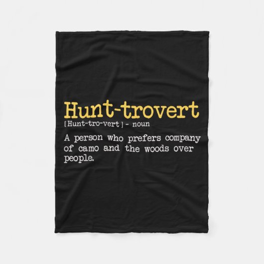 Couverture Polaire Funny Hunting Quote For Hunters Men Hunt-trovert H (Devant)