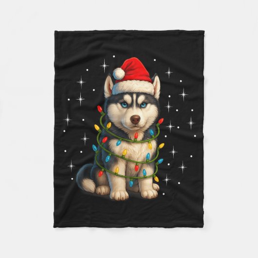 Couverture Polaire Funny Husky Dog Christmas Pj Pajama Men Women Pjs (Devant)