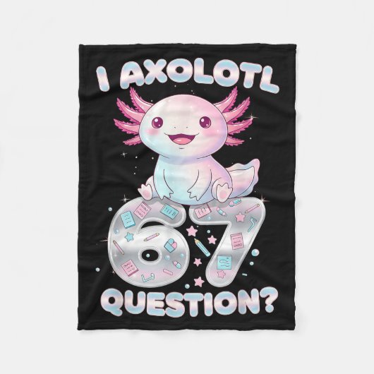 Couverture Polaire Funny I Axolotl 67 Questions Six Seven Axolotl Boy (Devant)