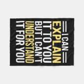 Couverture Polaire Funny I Can’t Explain It To You - Smart Gag Gift (Devant (Horizontal))