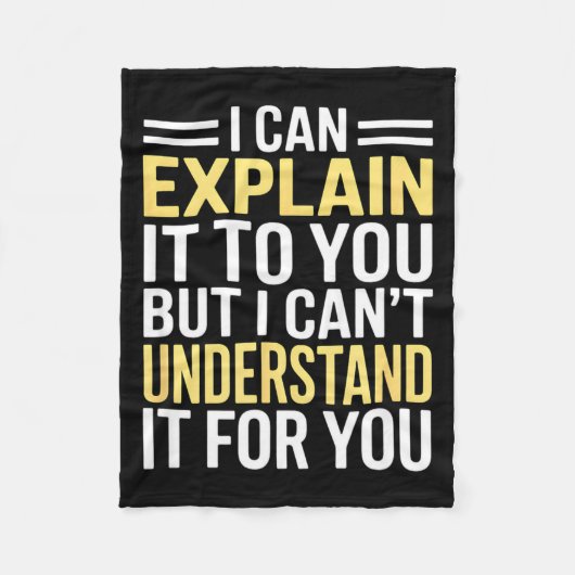 Couverture Polaire Funny I Can’t Explain It To You - Smart Gag Gift (Devant)