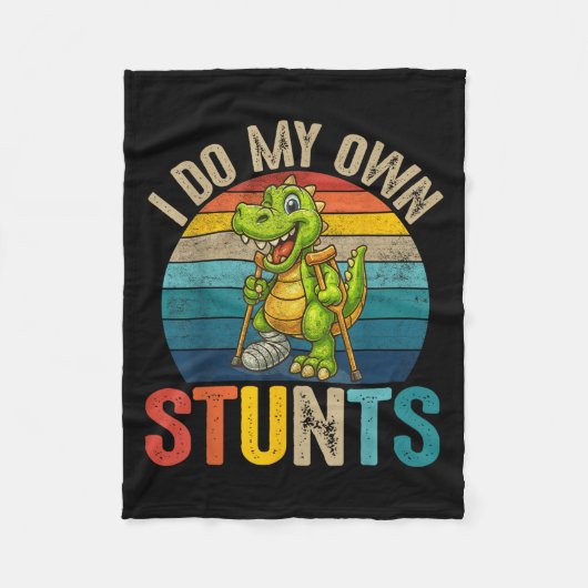 Couverture Polaire Funny I Do My Own Stunts Dinosaur Surgery Injured (Devant)