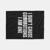 Couverture Polaire Funny I Don't Cause Commotions I Am One For Teens  (Devant (Horizontal))