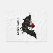 Couverture Polaire Funny I Have Rabies Christmas Bat Matching Holiday (Devant (Horizontal))