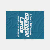 Couverture Polaire Funny I Have Too Many Baseball Cards Srts Card C  (Devant (Horizontal))