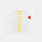 Couverture Polaire Funny I Love My Handsome Boyfriend Valentine  (Devant (Horizontal))