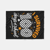 Couverture Polaire Funny I Survived 100 Days Of School Student Teache (Devant (Horizontal))