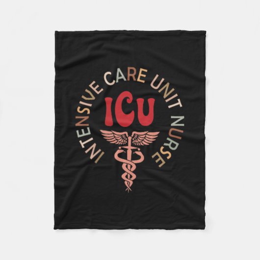 Couverture Polaire Funny Icu Nurse Intensive Care Unit Nurse Emergenc (Devant)