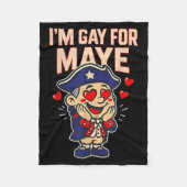 Couverture Polaire Funny I'm Gay For Maye  (Devant)