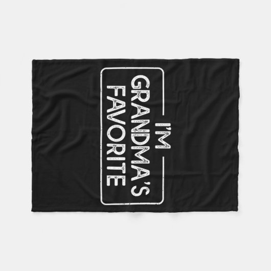 Couverture Polaire Funny I'm Grandma's Favorite Grandson Granddaughte (Devant (Horizontal))