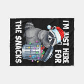 Couverture Polaire Funny I'm Just Here For The Snacks Raccoon Christm (Devant (Horizontal))