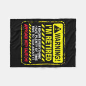 Couverture Polaire Funny I'm Retired Approach With Caution Men Dad Gr (Devant (Horizontal))