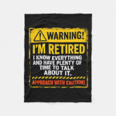 Couverture Polaire Funny I'm Retired Approach With Caution Men Dad Gr (Devant)