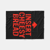 Couverture Polaire Funny Insert Cheesy Bread Meme Foodie Men Women  (Devant (Horizontal))