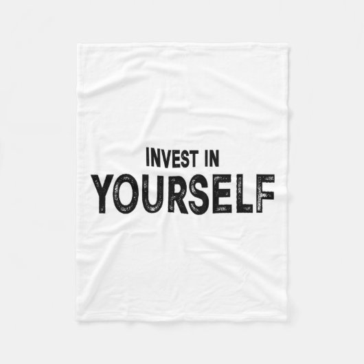 Couverture Polaire Funny Insrational And Motivational Gift Invest In  (Devant)