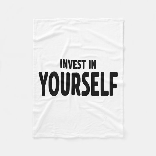 Couverture Polaire Funny Insrational And Motivational Gift Invest In  (Devant)