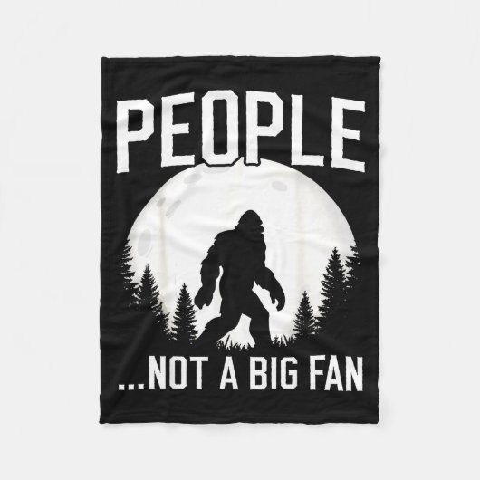 Couverture Polaire Funny Introvert Bigfoot People Not A Big Fan Dad J (Devant)
