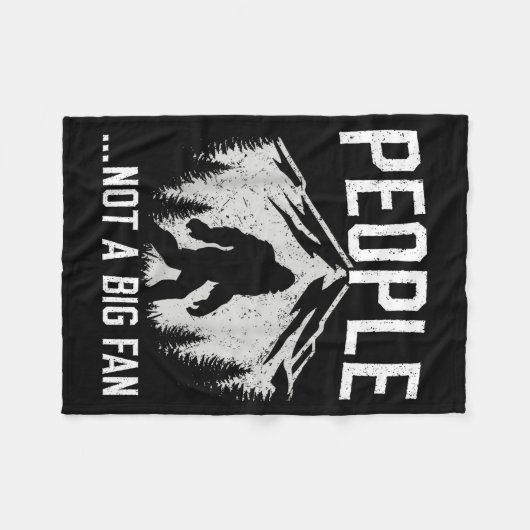 Couverture Polaire Funny Introvert Bigfoot People Not A Big Fan Dad J (Devant (Horizontal))