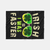 Couverture Polaire Funny Irish J'Étais Plus Rapide Runner St. Patrick (Devant (Horizontal))
