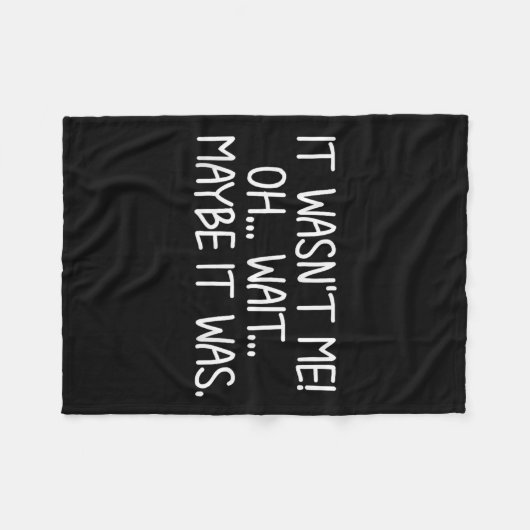 Couverture Polaire Funny, It Wasn't Me . Sarcastic Joke Tee (Devant (Horizontal))