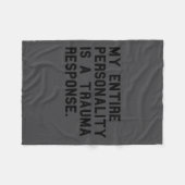 Couverture Polaire Funny Ity Trauma Resnse Sitive Ptsd Humor  (Devant (Horizontal))