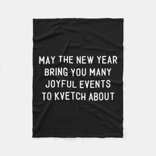 Couverture Polaire Funny Jewish New Year Rosh Hashh Yiddish Quote Say (Devant)