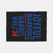 Couverture Polaire Funny Joyful Warriors Kamala Harris Waltz 2024 (Devant (Horizontal))