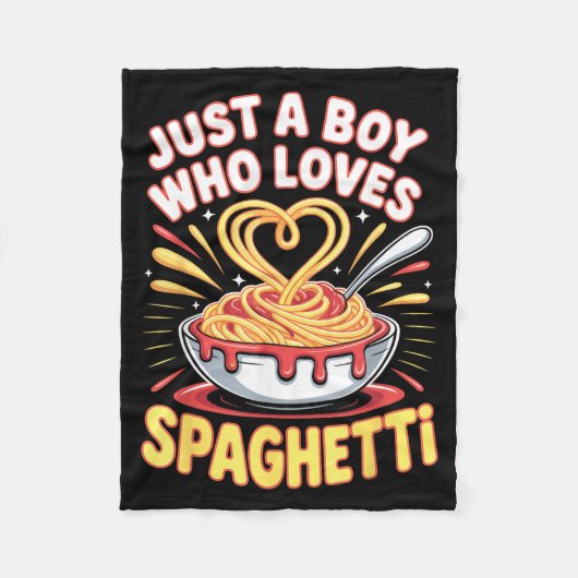 Couverture Polaire Funny Just A Boy Who Loves Spaghetti  (Devant)