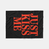 Couverture Polaire Funny Just Kiss Me We Can Talk Later Valentine's D (Devant (Horizontal))