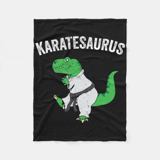 Couverture Polaire Funny Karate T Rex Dinosaur Cute Dino Martial Arts (Devant)