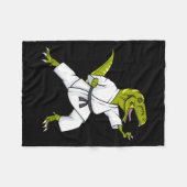 Couverture Polaire Funny Karatesaurus T-rex Dinosaur Karate Samurai D (Devant (Horizontal))