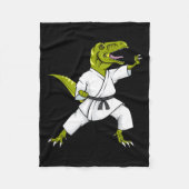 Couverture Polaire Funny Karatesaurus T-rex Dinosaur Karate Samurai D (Devant)