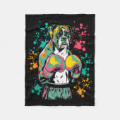 Couverture Polaire Funny Kickboxing Or Boxing Boxer Dog _1  (Devant)