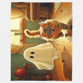 Couverture Polaire Funny Kitten Éffrayant Friend Design (Devant)