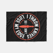 Couverture Polaire Funny Knife Thrower I Throw Knives  (Devant (Horizontal))