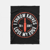 Couverture Polaire Funny Knife Thrower I Throw Knives  (Devant)