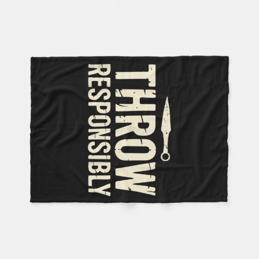 Couverture Polaire Funny Knife Throwing  (Devant (Horizontal))