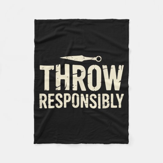 Couverture Polaire Funny Knife Throwing (Devant)