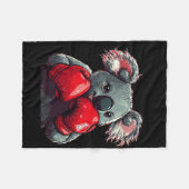 Couverture Polaire Funny Koala Ours Dans Le Cercle Avec Gants De Boxe (Devant (Horizontal))