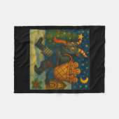 Couverture Polaire Funny Krampus Gingerbread Night Festive Creepy Hol (Devant (Horizontal))