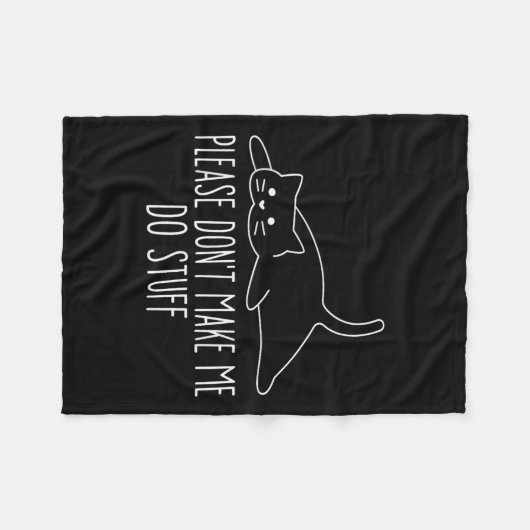 Couverture Polaire Funny Lazy Cat Please Don't Make Me Do Stuff Cool (Devant (Horizontal))