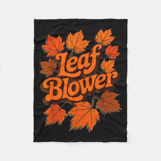 Couverture Polaire Funny Leaf Blower Fall Autumn Costume Matching Out (Devant)