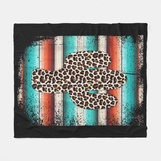 Couverture Polaire Funny Leopard (Devant (Horizontal))