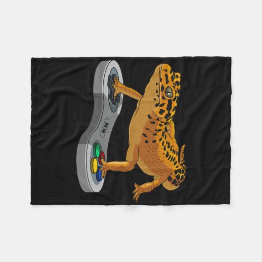 Couverture Polaire Funny Leopard Gecko Beared Dragon Cool cadeau enfa (Devant (Horizontal))