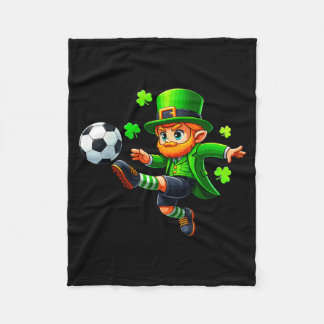 Couverture Polaire Funny Leprechaun Irish Soccer St Patricks Men Boy