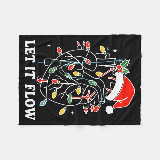 Couverture Polaire Funny Let It Flow Anatomy Heart Cardiac Nurse Sant (Devant (Horizontal))